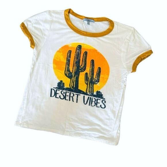 Charlotte Russe Desert Vibes Short Sleeve Graphic T-Shirt Orange & White Size XS - Picture 1 of 8